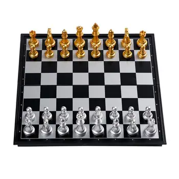 Aukštos Kokybės Šachmatų Žaidimas Viduramžių Šachmatų Rinkinį Su šachmatų lenta Vienetų Magnetiniai Šachmatai Aukso šachmatų lentos Šachmatų Sidabro Su P3G0