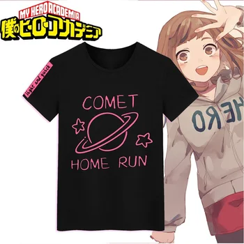 Aukštos Q Unisex Anime Mano Herojus akademinės bendruomenės Midoriya Izuku T-Shirt Marškinėliai, Boku no Herojus akademinės bendruomenės OCHACO URARAKA Atsitiktinis Marškinėlius Marškinėliai