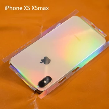Aurora Gradientas Skaidrus Dekoratyvinis iPhone XSmax XS MAX X Mobilusis Telefonas Raštas XS X Atgal Plėvelės, Lipdukai