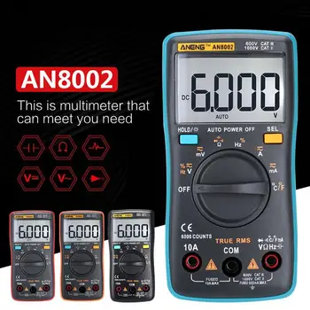 Automatinis Digital Voltmeter ABS Komplektas, Įrankiai, Prietaisai Daugiafunkcinis Multimetras Skaitmeninis Multimetras AN8002 Namų Lauko