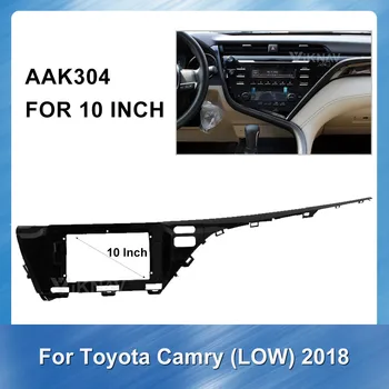 Automobilio Radijas fascia Toyota Camry 2018 žemas apdailos DVD rėmo Brūkšnys Mount Kit Adapteris Apdaila Veido Rėmas Prietaisų 2 Din