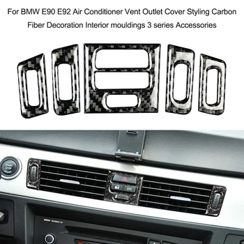 Automobilio Salono Lazdos BMW E90 E92 Oro Kondicionierius, Ventiliacijos Angos Dangtelis Optikos Anglies Pluošto Apdailos juostelės