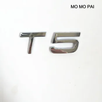 Automobilio stilius metalo laišką, T5, T6 automobilių lipdukas ženklelis AWD auto galiniai decal Universalus tinka VOLVO V60 S60 XC60 S80 V40 XC90
