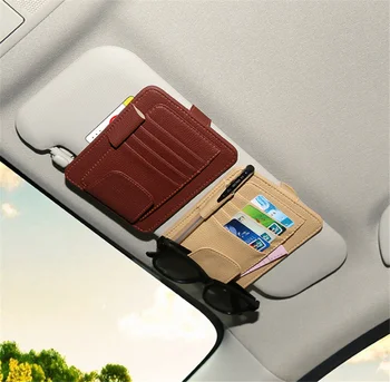 Automobilių daugiafunkcinis saulės skydelis saugojimo krepšys kortelės turėtojas vairuotojo pažymėjimas KIA RIO K3 K4 K5 Sportage SORENTO venga