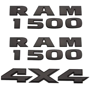 Automobilių Ženklelis RAM 1500 4X4, Emblemų Galinės Durys Decal Pakeisti Ram 1500 (Matinis Juodas)