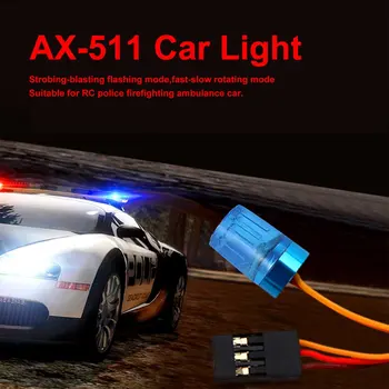 AX-511 Apskrito Ultra Ryškus LED Šviesos Strobing-sprogdinimo Mirksi Greitai-lėtai Sukasi Režimu RC Policijos Gaisrų gesinimo Greitosios pagalbos Automobilis