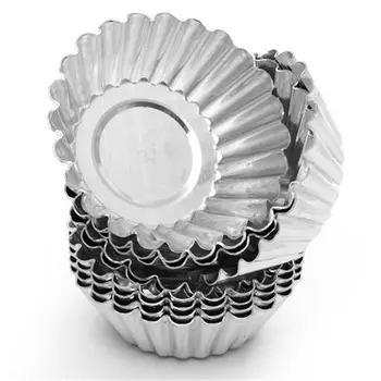 Azerin 10vnt Kiaušinių Pyragas Aliuminio Cupcake Pyragas Slapukas Pelėsių Pudingo Formos Kepimo Priemonė Nauja
