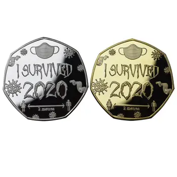 Aš Išgyvenau 2020 Medalis Ir Atminimo Nustatyti, Monetų Kolekcionieriams Atminimui Dovanų Šešiakampe 2020 Progines Monetas, Namų Dekoro Dropship
