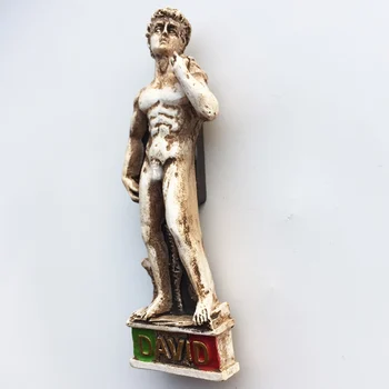 BABELEMI 3d Dervos Italijoje, Florencijoje Turizmo Suvenyrų trimatis Dovydo Skulptūra Šaldytuvas Magnetai Lipdukai