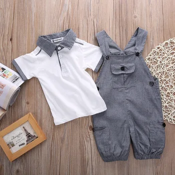 Baby Kūdikių Vaikų Berniukų Drabužiai marškinėliai Topai + Kelnės Jumpsuit 2VNT Komplektas Komplektai