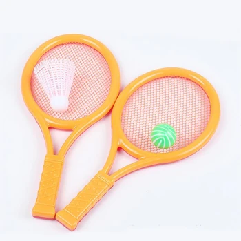 Badmintono Juokinga patvaraus Plastiko Tėvų-vaikų Žaidimas Vaikams Dovanų Sodo Nešiojamų Sporto Žaislas Anti Slip Teniso Raketės Nustatyti Nuotrauka Prop