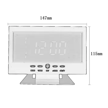 Balso Kontrolė Atgal-šviesos LCD Žadintuvas Oras Stebėti Kalendorius Su Laikmačiu Garso Jutiklis Temperatūros Darbalaukio Stalo Laikrodis Karšto