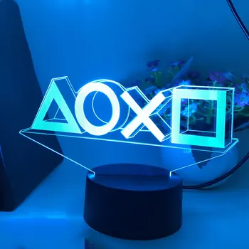 Balso Kontrolė Žaidimo Piktogramą Šviesos PS4 Nuotaika Flash Lempa Akrilo Atmosfera Neoninės Šviesos Ženklas Komercinės Apšvietimas Klubo Sienų Apdaila