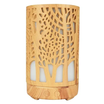 Bambuko Tuščiaviduriai Medienos Grūdų Aromato Difuzorius 200Ml Namų Ultragarso Silent eterinis Aliejus Difuzoriaus Aromato Difuzorius Es Plug