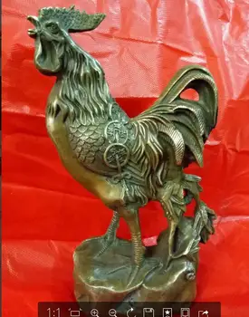 Bauda žalvario dvylika zodiako Gaidys Gaidys gyvūnų gerovės statula