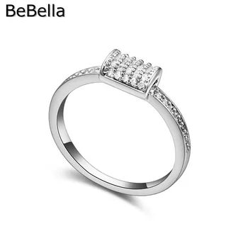 BeBella Naujo Dizaino Kristalų Matrica Žiedas iš AAA Klasės Kubinis Cirkonis Moterims, Dovana