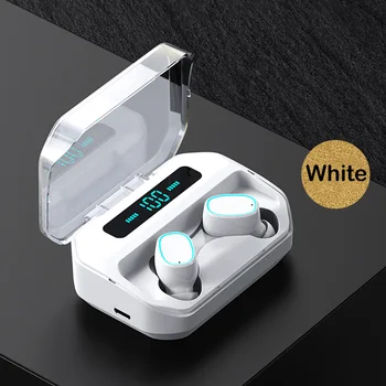 Belaidės Ausinės Bluetooth5.0 HiFi 4500mAh Galia Banko Touch Kontrolės TWS In-ear Ausinės Triukšmą Dėl Sporto