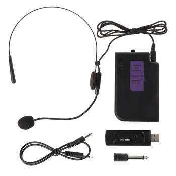 Bevielis Mikrofonas su 3,5 mm 6.35 mm USB Imtuvas, Konferencijų Etape Mokymo WXTB