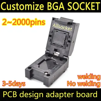 BGA815 Užsakymą lizdo adapteris bandymo jig BGA LGA815 LBGA815 CSP815 QFN815 CPU LIZDO LPDDR Šiaurės Tiltas, Pietų