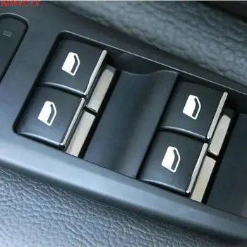 BJMYCYY automobilių stilius ABS 7PCS/SET Automobilių langų pakėlimo mygtukai papuošti blizgančiais Už 2012-2016 Peugeot 2008 m. automobilių reikmenys
