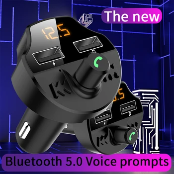 Bluetooth FM Siųstuvas Aux Moduliatorius Automobilinio Rinkinio Automobilio Audio MP3 Grotuvas 3.1 Greito Įkrovimo Dvigubas USB Automobilinis Įkroviklis Adapteris