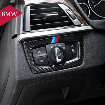 BMW F30 F32 F34 Interjero Anglies Pluošto priekinis žibintas Jungiklio Mygtukai Padengti Trim Automobilių Stiliaus Lipdukai 3 4 Serijos 3GT Priedai