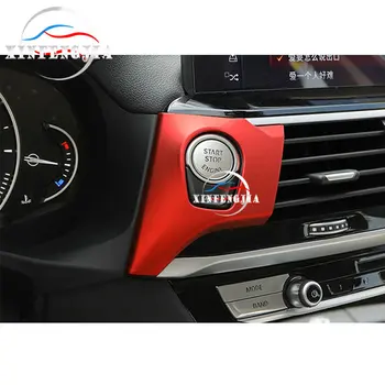 BMW X3 X4 G01 G02 18-19 1pcs Raudona Degimą Start Mygtuką Skydelio Apdaila