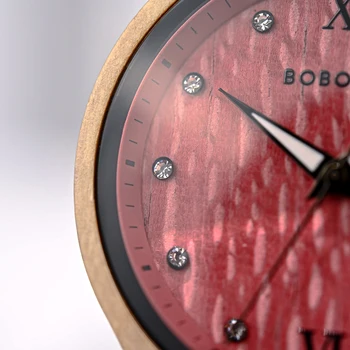 BOBO PAUKŠČIŲ Porą Žiūrėti Mediena, Prabangius Kvarcinius Laikrodžius Laikrodis Šviesos Ranka reloj hombre su būda Valentino Festivalio Dovana