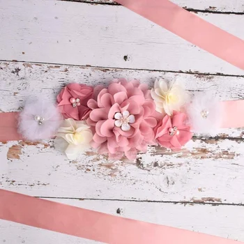 Boutique Dusty Pink Motinystės Varčios Nėštumo Metu Pilvo Diržas Foto Rekvizitai Nuotaka Vestuvių Gėlių Varčios Nėščia Priedų
