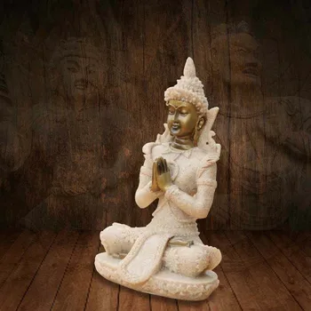 BUF Budizmas Puošmena Statula Tathagata Indijos Jogos Mandala Budos Skulptūros Dervos Amatų Namų Dekoro Priedai Buda