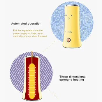 Buitinių Elektros Automatinė Auga Kiaušinių Roll Maker Maisto Gaminimo Įrankis, Kiaušinių Taurės Omletas Meistras Dešra Mašina Geltona