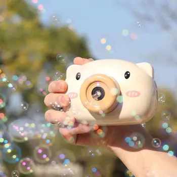 Burbulas Mašina Mielas Animacinių Filmų Kiaulių Kamera Vaikams, Kūdikių Lauko Automatinė Burbulas Maker Dovana Draugei, Vonios Žaislas Vaikams