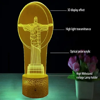 Butas štangos Sporto 3D Stalas naktinė lempa už Namų dekoro Kietas Dovana Klubo Nariams Led 3d Nakties Šviesa 