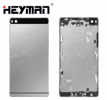 Būsto Huawei P8 (GRA L09) Vidurio Priekinis Korpusas Rėmelis Bezel Turėtojas Kadrą Galinį Dangtelį Atveju durų LCD Privalomas Rėmelį