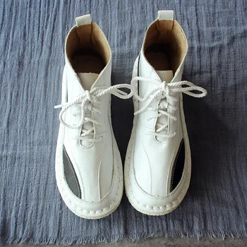 Careaymade-Naujas ir modernus natūralios odos batai, rankų darbo Gryno rudens retro batai, mada moterims, Martin batai