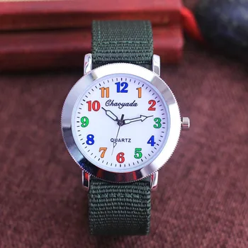 CHAOYADA naują stilių vyrams, berniukams, vaikams spalvinga skaitmeninis kvarciniai laikrodžiai asmenybės drobės dirželis cool mados elektroninis laikrodis
