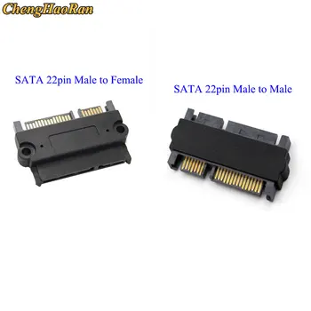 ChengHaoRan M/F Adapteris SATA SN 22Pin 7+15 Pin Male Plug į SATA 22Pin Moterų femal Jack Konverteris Terminalų PC 