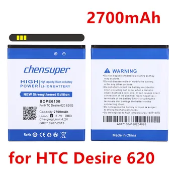 Chensuper 2700mAh BOPE6100 Li-ion Telefono Baterija HTC Desire 620 620G D620 D620h D620u Noras 820 Mini D820mu A50M