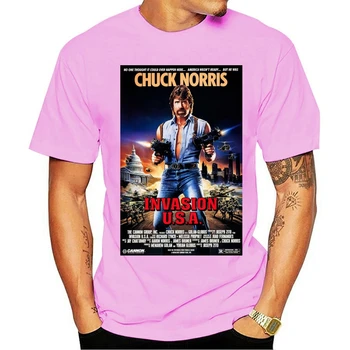 Chuck Norris Atakuoja 2021 t-shirt Europos Retro Plakato, Kad Retro 80 Filmą Manpersonalizado