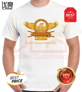 Civis Romanum Suma T-Shirt SPQR Romos Gladiatorių Imperial Golden Eagle 2020 Metų Vasaros Marškinėliai