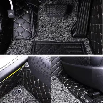 Custom Dvigubo Sluoksnio automobilio grindų kilimėliai Mazda Visi Modeliai mazda 3 5 6 8 CX-5 CX-7 MX-5 CX-9 CX-4 atenza automobilių stilius car accessories