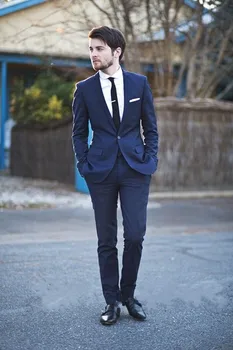 Custom Geriausias Royal Blue Vestuvių Tuxedos Žingsniu Atvartas Jaunikis Tuxedos Vyrų Kostiumai (Švarkas+Kelnės+Kaklaraištis) Vestuvių Kostiumai Vyrams Kostiumai