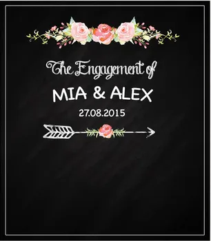 Custom lentos gėlių lapų juodos fotografijos sluoksnių Aukštos kokybės Kompiuteris spausdinti vestuvių backdrops