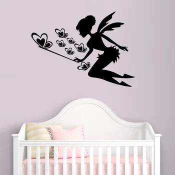Cute Little Fairy Sienų Lipduko Vaikų kambarys Meno Aplikacijos kambarį miegamųjų Namo Apdaila Vinilo 