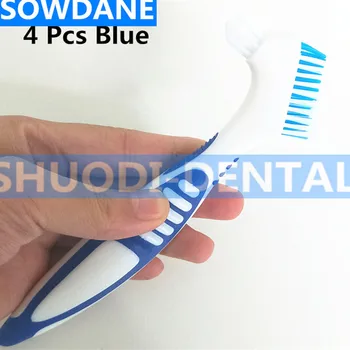 Dantų protezų Valymo Šepetys Minkštas daugiasluoksnė Šeriai Dual Teptuku Vadovai Klaidingai Dantų Šepetėlis Burnos Priežiūros Brush Tool, Y-formos