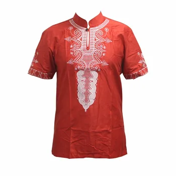 Dashiki Afrikos drabužių, Siuvinėtų Tradicinės Medvilnės Musulmonų T-Marškinėliai, Unisex Nigerijos Gimtoji Ankara Viršūnės