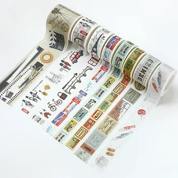 Derliaus Dalykų pašto antspaudo Kelionės Bilietus, Washi Tape Scrapbooking 