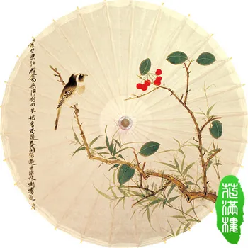 Dia 84CM Kinijos Tradicinis Rankų darbo Skėtį Paukščių Vyšnių Medžio Unikalios Bambuko Skėtis Šokių Moterų Alyvuotas Popieriaus Skėtis