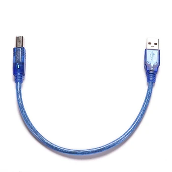 Didmeninės 1 vnt. Mėlyna 30CM 5Ft USB 2.0 USB Print Kabelis A Male B Male Spausdintuvo Laidas Laidas Laidas