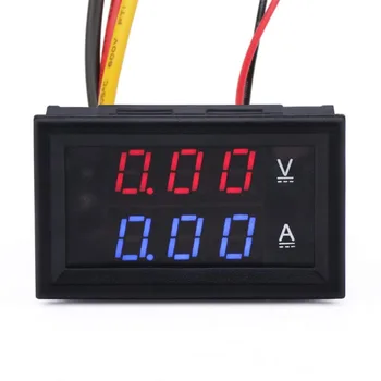 Digital Voltmeter Ammeter skirti 0,56 2 3-Wire 0 - 100V Mini DC Voltmeter LED Ekranas Skaitiklis, Dabartinis Stebėti Volt Testeris